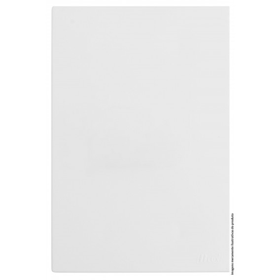 Placa Cega com Suporte 4x2 - RECTA Branco Satin